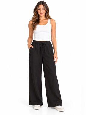 b.young Wide Leg black pants